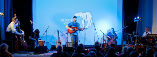 The band performing The Northwest Passage in Story and Song show (Photo by David Goodfellow)