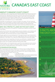 Canada's East Coast fact sheet (NCC)