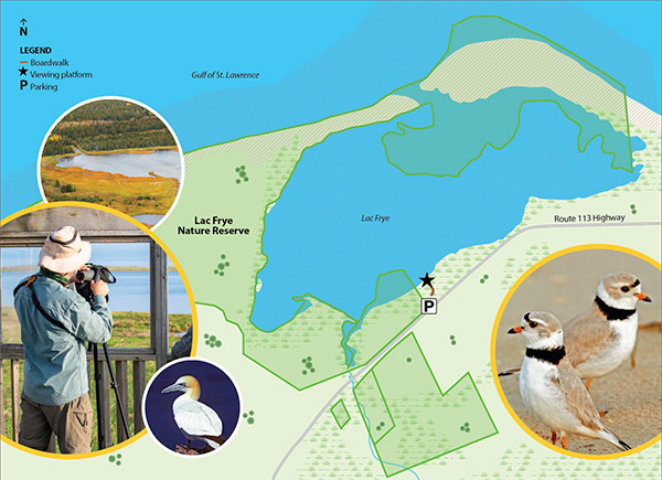 Lac Frye Nature Reserve, NB (Map by Jacques Perrault)