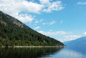 Darkwoods sits on the shores of Kootenay Lake, British Columbia (Photo by M.A. Beaucher)