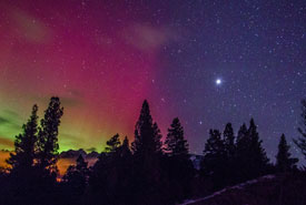 Aurora borealis at Dutch Creek Hoodoos (Photo by Dan Walton)