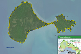 Carte de l'île Batchewana, Ont.