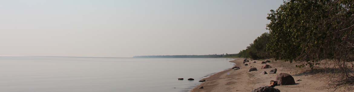 The Breda Bay and MapleCross Siglavik Wetland properties near Gimli cover 45 hectares of shoreline and wetlands on Lake Winnipeg. (Photo by NCC)