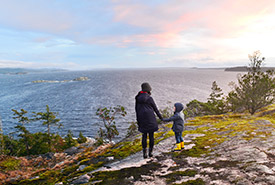 Melissa and her son at the Red Granite Lookout (Photo courtesy of Melissa Lem)