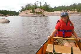 Me at the mouth of the Voyageurs and Old Voyageurs channels (Photo by Christine Beevis Trickett/NCC staff) 