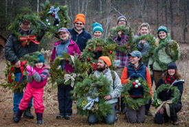 Conservation Volunteers at the Deck the Halls event, 2015 (Photo by Nick Tardiff)