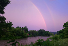 The double rainbow I saw on one of my trail strolls (Photo by Adam Hunter/NCC staff) 