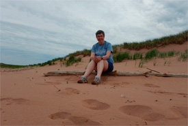Emma Perry on Conway Sandhills, PEI (Photo courtesy Emma Perry)