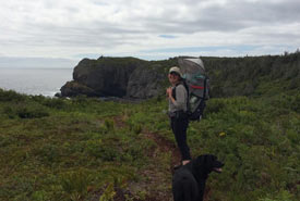 Hiking the East Coast Trail with my little one (Photo by Lanna Campbell/NCC)