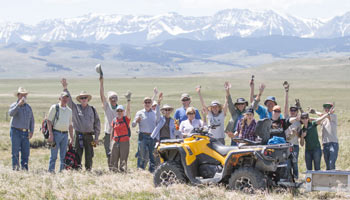 Group photo, Willows on the Waldron CV event, AB (Photo by NCC)