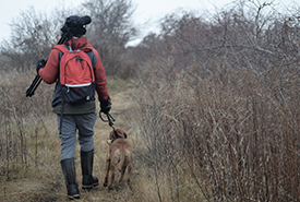 Me and my birding sidekick (Photo by Jodi Elchyshyn)