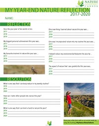 Year-end reflection activity sheet (Photo by NCC)