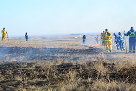 Prescribed burn at NCC's Old Man on His Back Prairie and Heritage Conservation Area, SK (Photo by NCC)