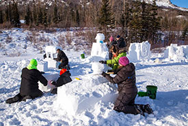 Snow carving (Photo by Daniel A. Leifheit, Wikimedia Commons)