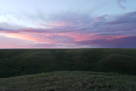 Sunrise at NCC’s Wideview property, SK. Sarah Ludlow took this photo while doing point counts on that property. Seeing beautiful sunrises is a perk of early morning bird surveys. (Photo by NCC)  