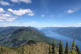 The view from the top of Mt. McGregor capturing some of the remote and wild terrain within the Darkwoods Conservation Area. (Photo by Stephanie Jouvet)