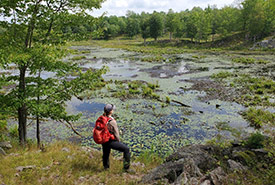 Assistant conservation biologist and former conservation intern, Ally Belanger (Photo by NCC)