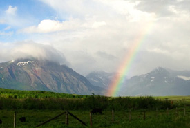 Rainbow at Waterton, AB (Photo by Wonnita Andrus/NCC staff)