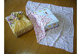 Traditional Japanese wrapping cloth (Photo by Katorisi, Wikimedia Commons)