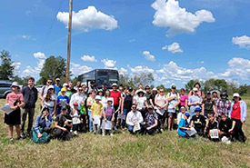 Group photo of of the hike group. Close to 60 people took part in this event on June 24, 2023 (Photo by NCC)