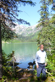 John Anonby at Pingston Lake in the Monashee Mountains, BC. (Photo courtesy John Anonby)