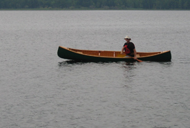 Lorne in his canoe (Photo courtesy of Lorne)