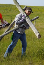 Denis Harris at Old Man on His Back, SK (Photo courtesy of Denise Harris)