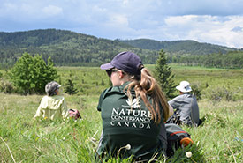 Conservation Intern Hannah Schaepsmeyer at Conservation Volunteers event (Photo by NCC)