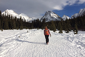 Spike hike on a relatively warm winter day. (Photo courtesy of Gayle Roodman/NCC staff)