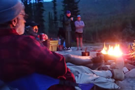 Campfire on the banks of the Kootenay River, BC (Photo by Christine Beevis Trickett/NCC)
