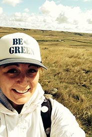 Kylie doing baseline work at Stark Coulee, SK (Photo by NCC)