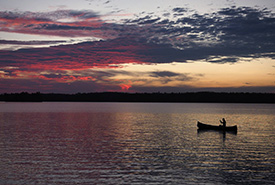 Canoeing on my cottage's lake (Photo courtesy of Leigh Gustafson/NCC staff)