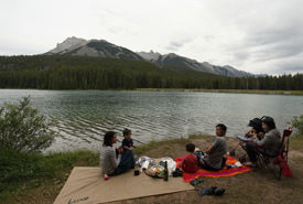 Quincin enjoys family time along the water at Two Jack Lakeside, AB (Photo by NCC Staff)