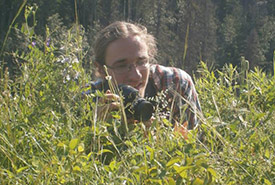 Ryan Dudragne working in the field at MacKay River, AB (Photo courtesy of Ryan Dudragne/NCC staff) 
