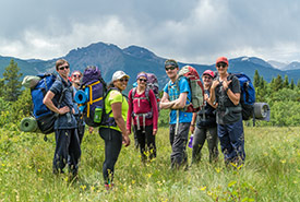 Scouts with their camping gear (Photo by Scouts Canada)