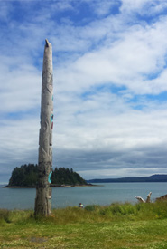A totem pole at Skidegate Inlet (Photo by NCC)