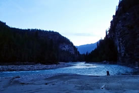 Sunset on the banks of the Kootenay River, BC (Photo by Christine Beevis Trickett)
