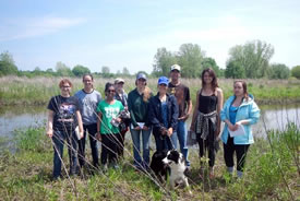 University of Waterloo environment & resource studies students at Long Point, ON (Photo by Brian Craig)
