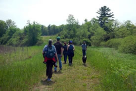 University of Waterloo environment & resource studies students at Long Point, ON (Photo by Brian Craig)