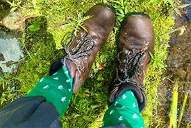 Laced up and ready for what the field day may bring (Photo by Sabrina Hasselfelt/NCC staff)