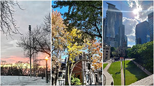 Winter, fall and summer in Montreal (Photo by Syeda Zareen Rafa/NCC staff)