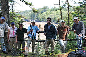 Volunteers at Musquash Black Beach trail lookout (Photo by NCC)