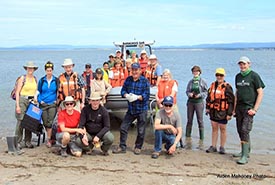 Marine debris clean up by Conservation Volunteers, Sandy Point Nature Reserve, NL (Photo by Aiden Mahoney).