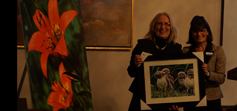 Barb Collier wins the framed photo, AB (Photo by NCC)