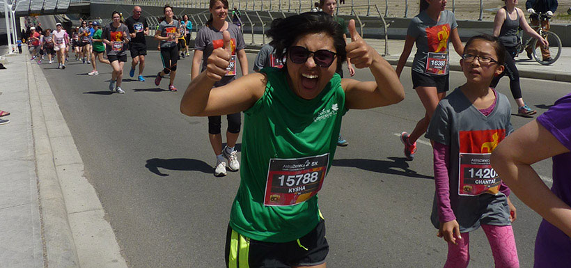 Kysha Moradel-Takaguchi, Conservation Krew, Calgary Scotiabank Marathon 2014, AB (Photo by NCC)