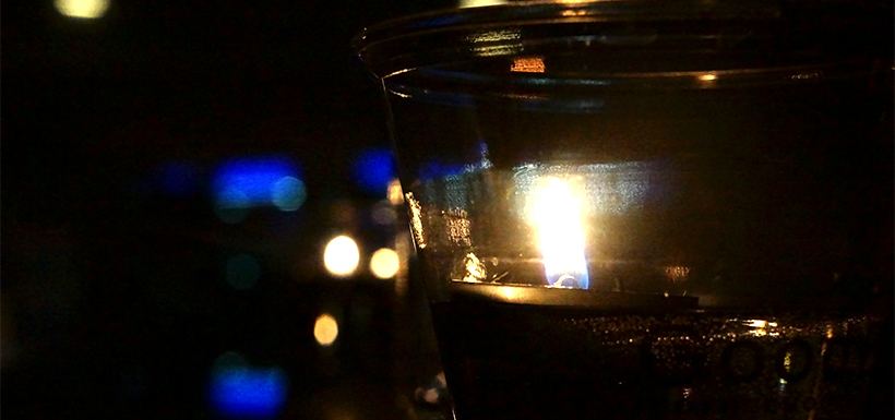 Candles lit for the Creekside Good Earth, Earth Hour event (Photo by NCC)