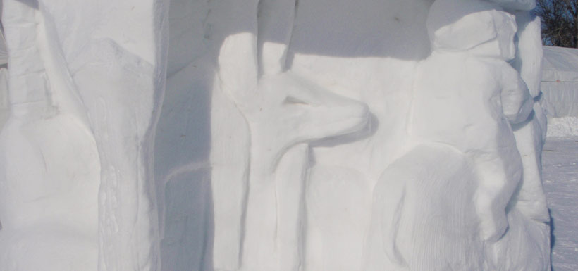 Solana's carving of the Egyptian god Anubis (Photo by Jodine Pratt/NCC staff)