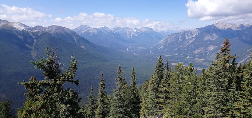 View from Sulphur Mountain summit (Photo by Adam Hunter/NCC staff)