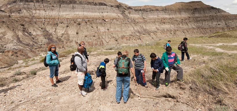 A guided hike through the badlands (Photo by Brett Gilmour)