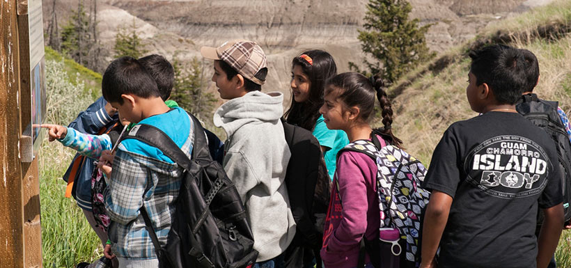 Students learn about NCC Horseshoe Canyon property (Photo by Brett Gilmour)